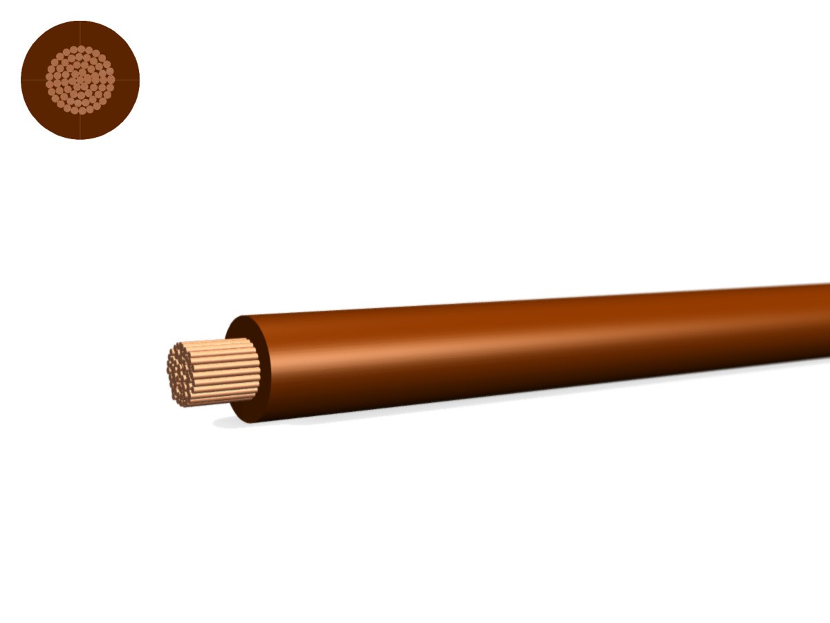 Corde T Eca 10 PVC brun - 450/750V H07V-R