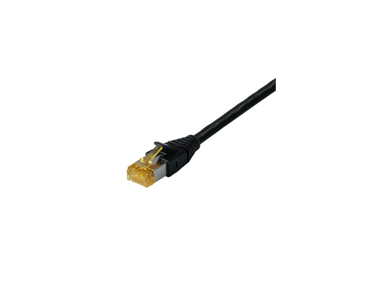 H-LINE Patch 4P S/FTP 1:1 RJ45 1.0m - Cat.6A câble/capot TLP sans-hal noir