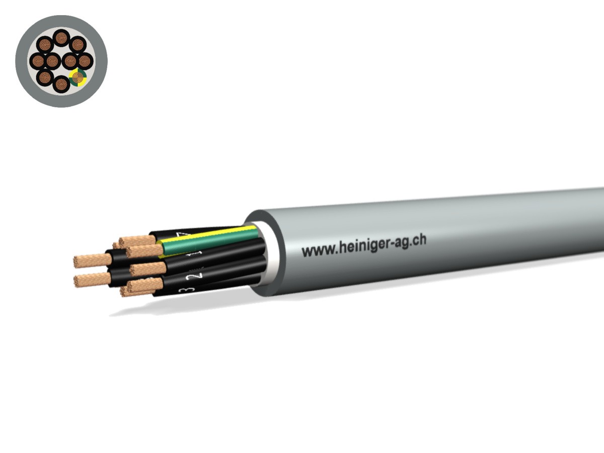 Câble commande Cca-flex 10x1.50 JZ gr - LiHH san-hal 0.6/1kV EN 50399