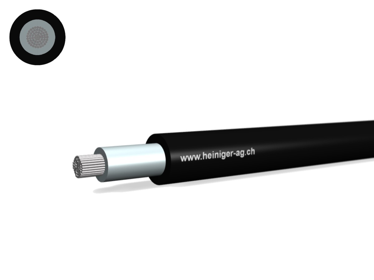 Sonder-Gummiaderleitung hal-frei 1x10 - Eca NSHXAFÖ sw 80°C 1.8/3kV