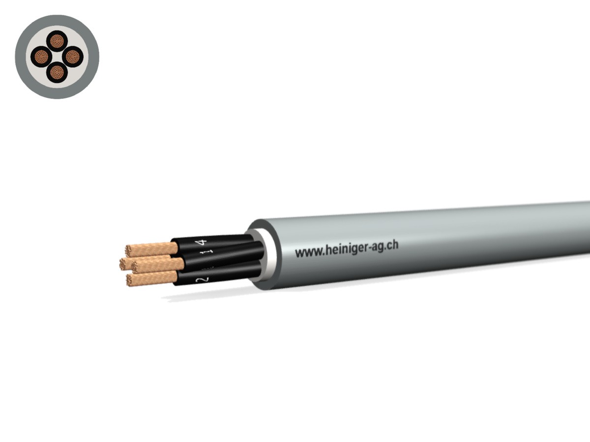 Steuerkabel Cca-flex 4x0.75 OZ gr - LiHH hal-frei 300/500V EN 50399