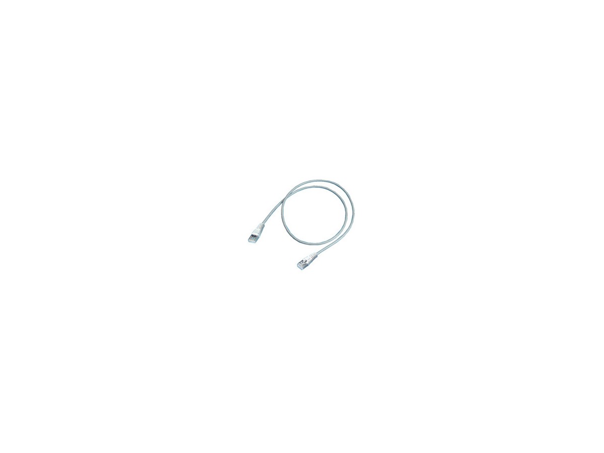 R&M Patchkabel 4P UTP 1:1 RJ45 10m - Kat.5e Kabel grau/Haube weiss PVC