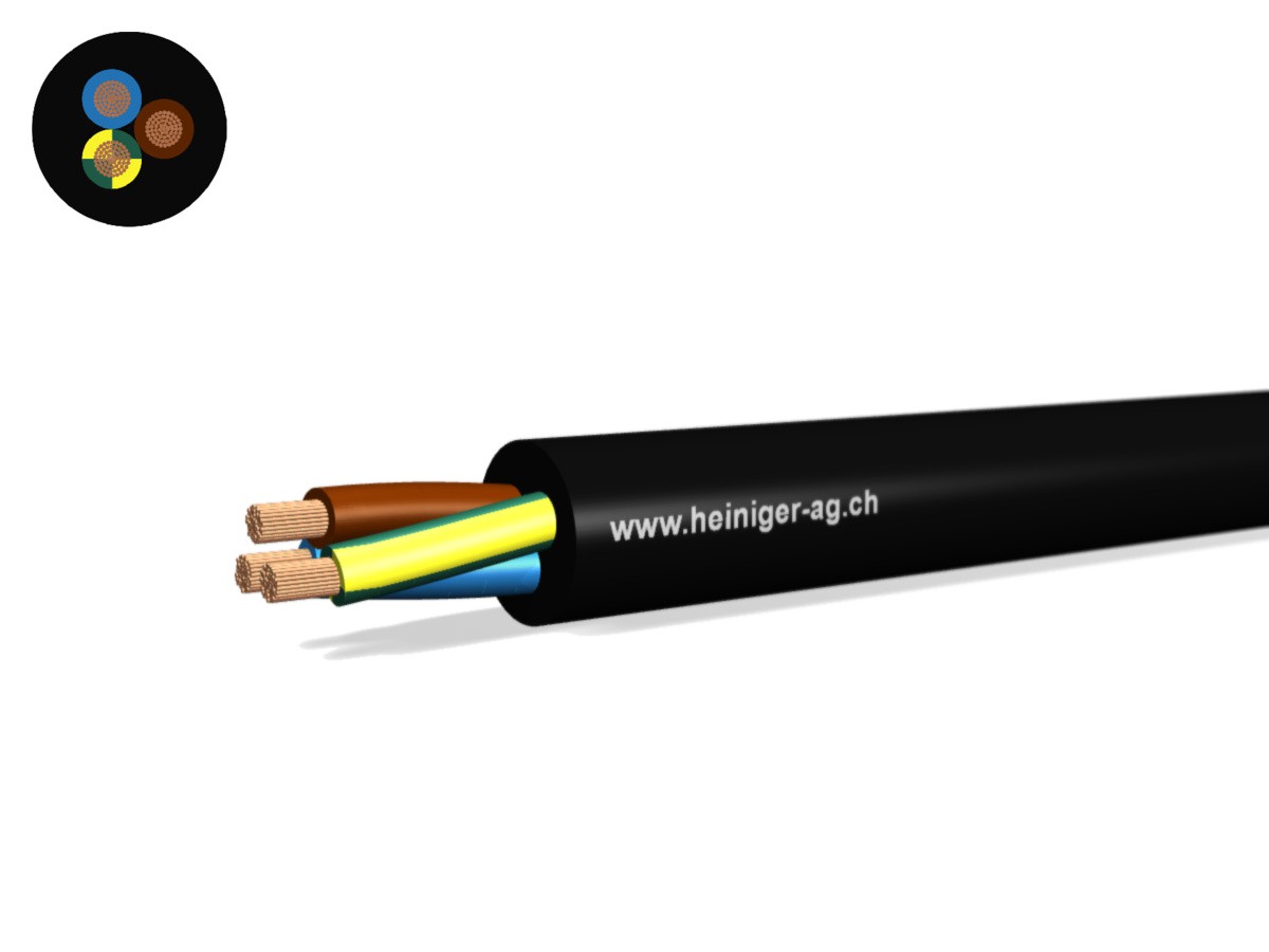 Câble d'appareils Td Eca 3G4 LNPE nr - RAL9005 H05VV-F 300/500V HD 308 S2