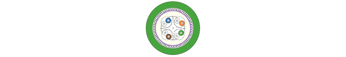 Ind. Ethernet PVC (St) C 4x2xAWG24/7 gn - Kat.6 CMG