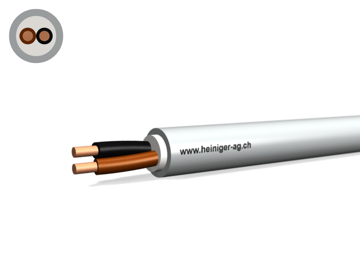 FE05C Kabel Cca hal-frei 2x2.50 L gr - 0.6/1kV 90°C EN50399