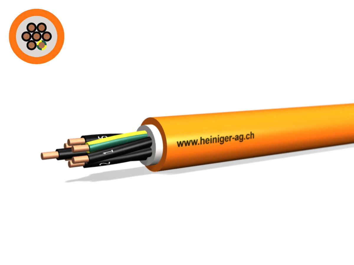 Câble de sécurité FE180 E90 7x2.50 LPE - PYROFIL san-hal non propag. de flamme or