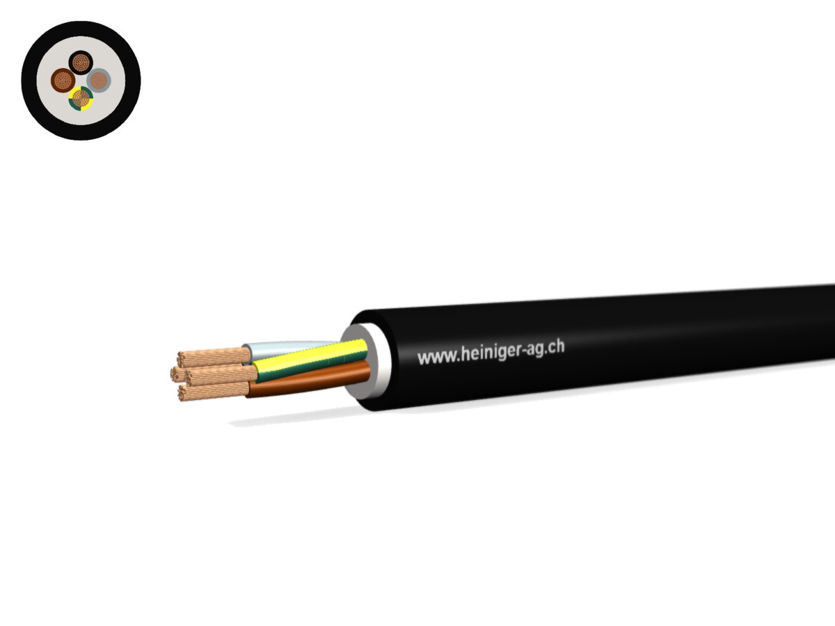 Câble d'appareils Tdlr Eca 4G0.50 LPE nr - RAL9005 H03VV-F 300/300V HD 308 S2