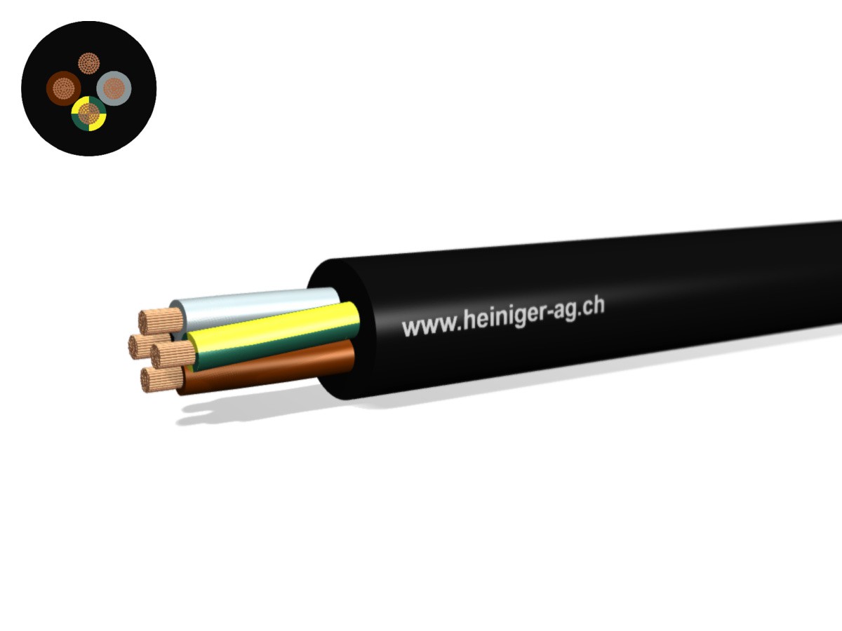 Gdv Anschluss-Kabel Eca 4G16 LPE sw - RAL9005 H07RN-F 450/750V verstärkt,AD8