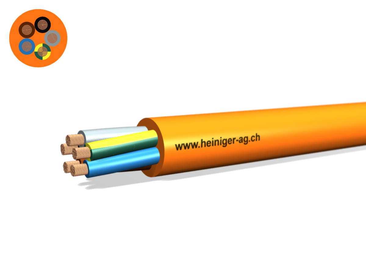 Câble PUR-PUR Fca 5x10 LNPE or N1QQ-F - 0.6/1kV HD 308 S2