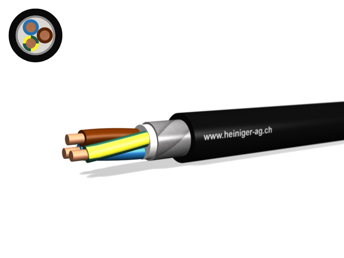 NN-CLN FE05B2 B2ca 3x6 LNPE nr - san-hal armé 90°C 0.6/1kV