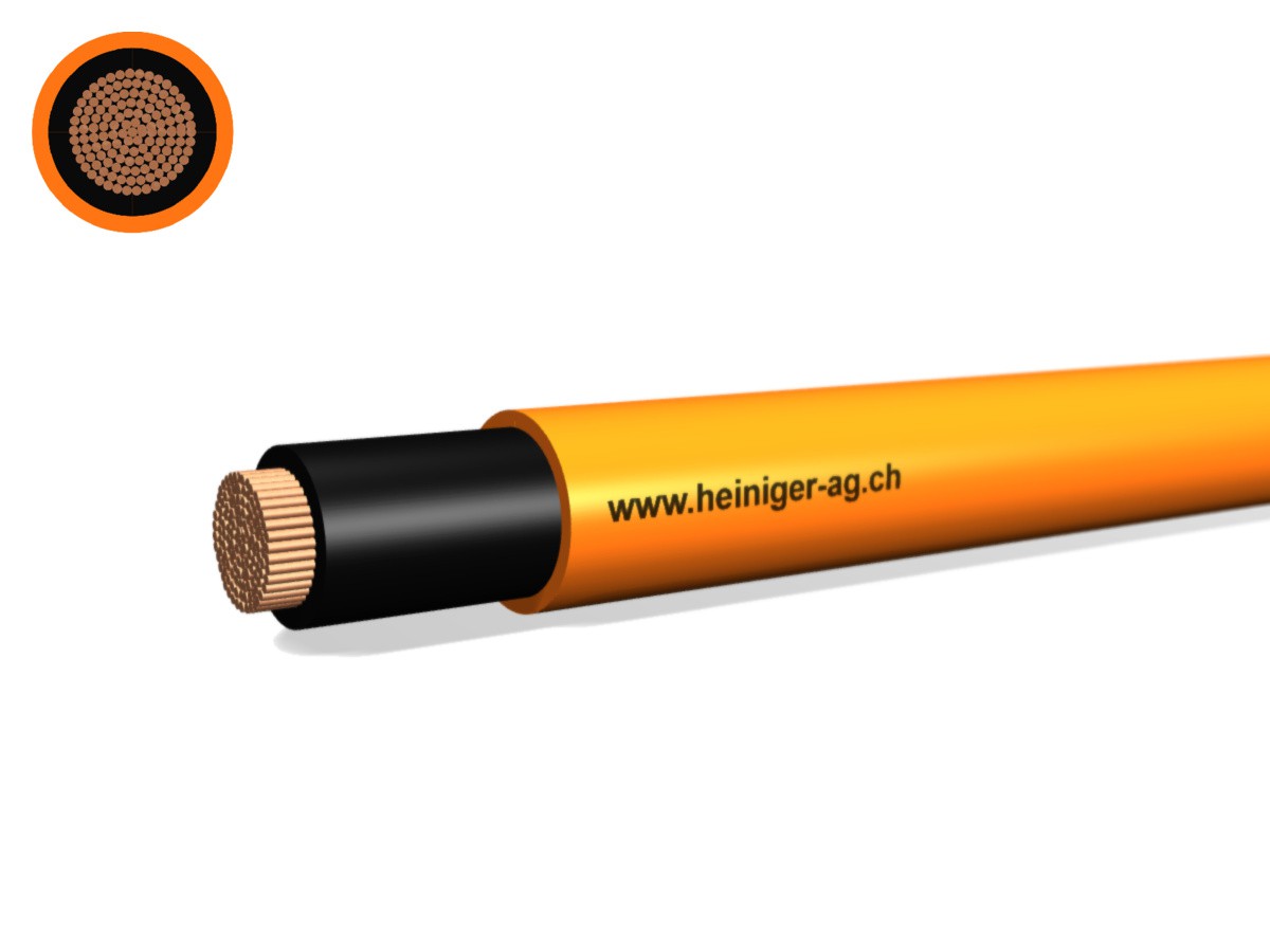 Câble de sécurité FE180 E90 1x120 L=nr - PYROFIL san-hal non propag. de flamme or