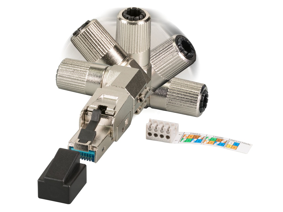 Infralan Fiche RJ45 IP20 cat.6As - montage sans outil