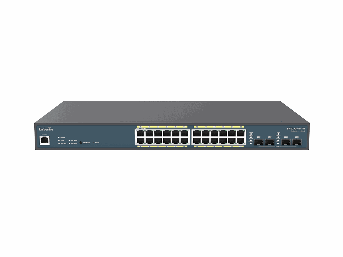 EnGenius EWS7928FP-FIT - Switch, PoE+, 24x1000T + 4xSFP, 410W