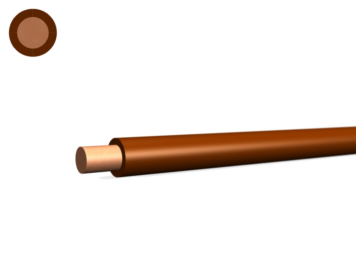 T-Draht Eca 6 PVC braun - 450/750V H07V-U