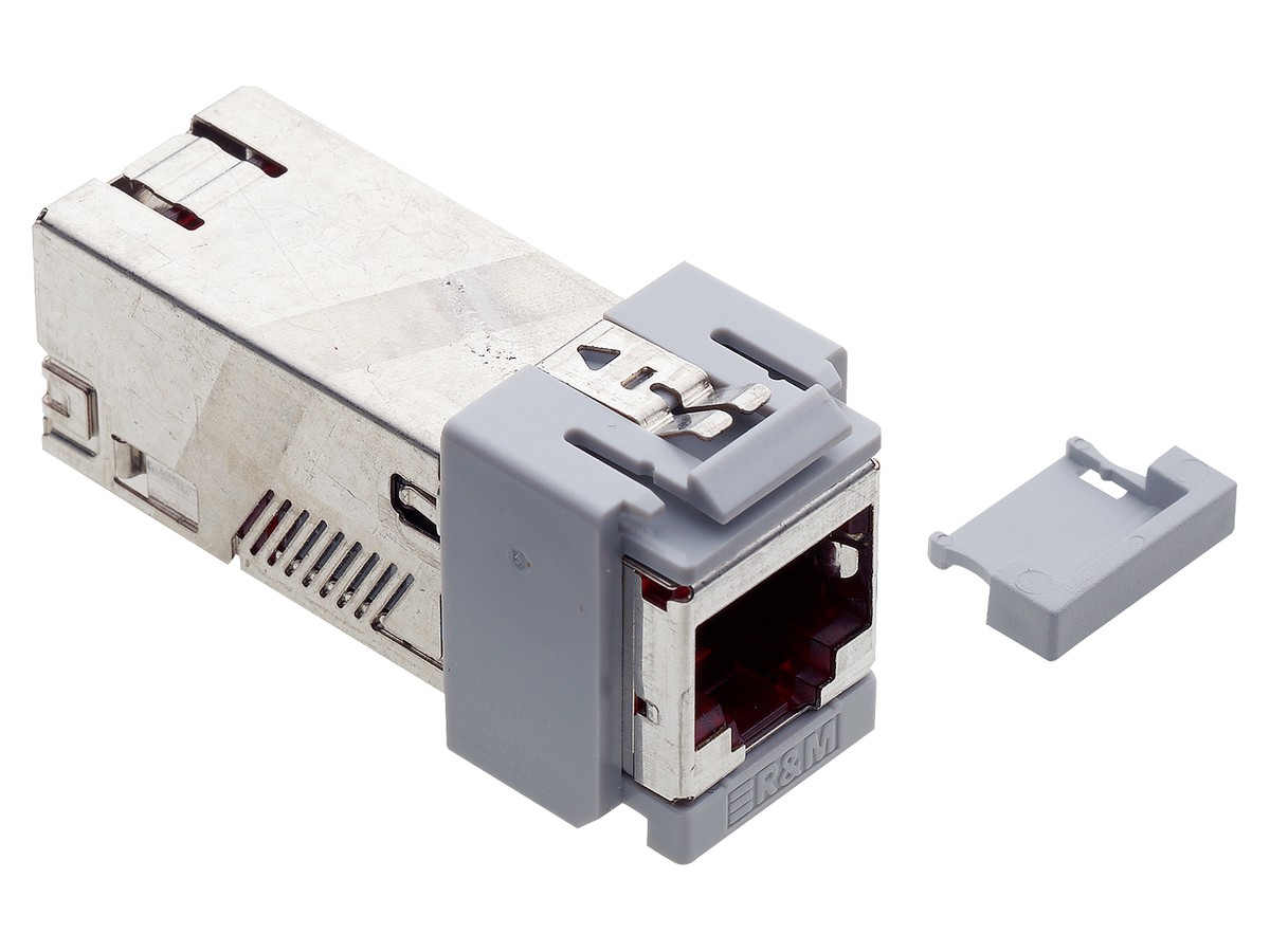 R&Mfreenet Anschlussmodul, 1xRJ45/s - Kat.6A, geschirmt, SNAP-IN einzelverp.