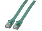 Patchcâble Slim Cat.6A U/FTP 0.25m - PVC, blindé par paire, ultraplat, vert