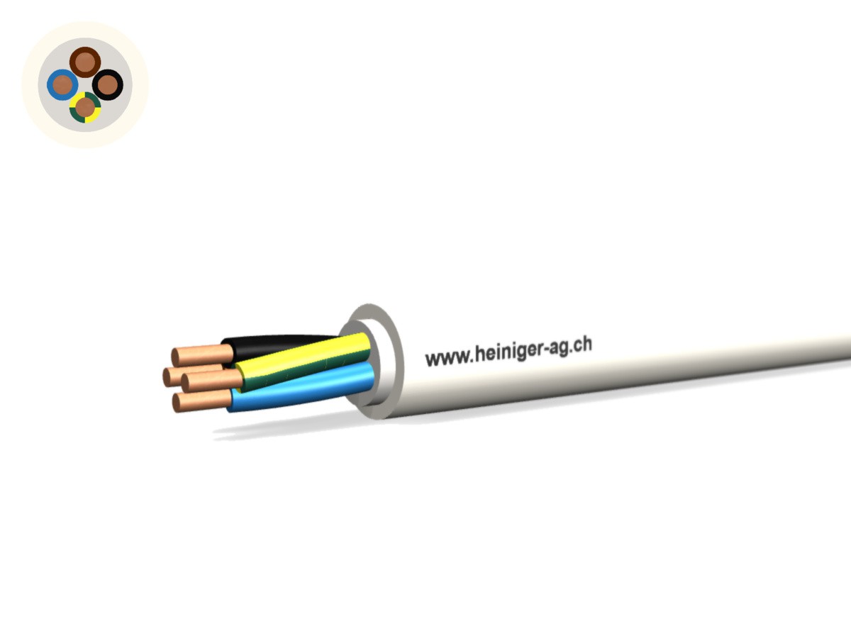 TT-Kabel Eca 4x1.50 LNPE PVC ws - Niederspannungs-Installat. Kabel 0.6/1kV
