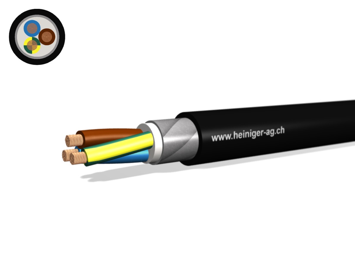 NN-CLN FE05B2 B2ca 3x10 (Seil) LNPE sw - hal-frei armiert 90°C 0.6/1kV