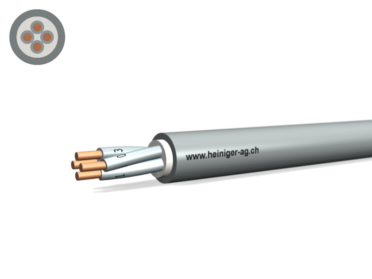 TT-Kabel Eca 4x1.50 NK 0-3 Tarif PVC gr - Niederspannungs-Installat. Kabel 0.6/1kV