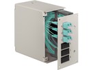 DIN KEV mikro H-Line 4xLCd 50/125 OM3 - spleissfertig RAL7035, 61x115x113mm