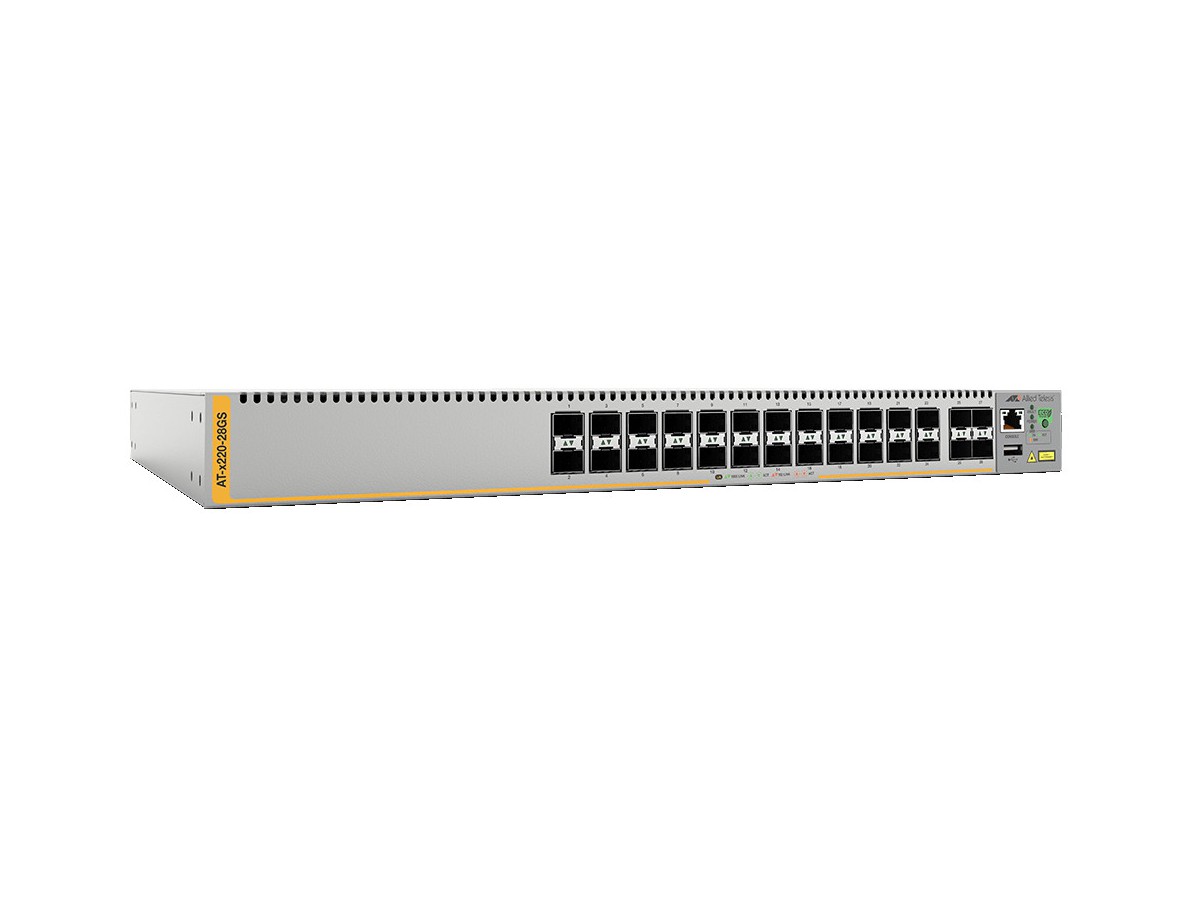 AT-x220-28GS, Switch L3, 24x 1000SX - 4x SFP