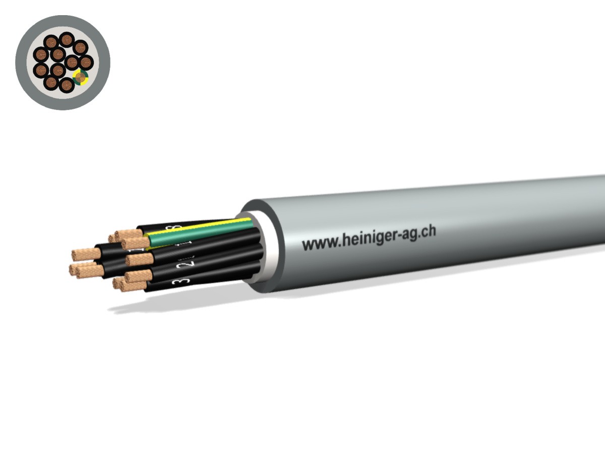 Câble commande Cca-flex 12x2.50 JZ gr - LiHH san-hal 0.6/1kV EN 50399