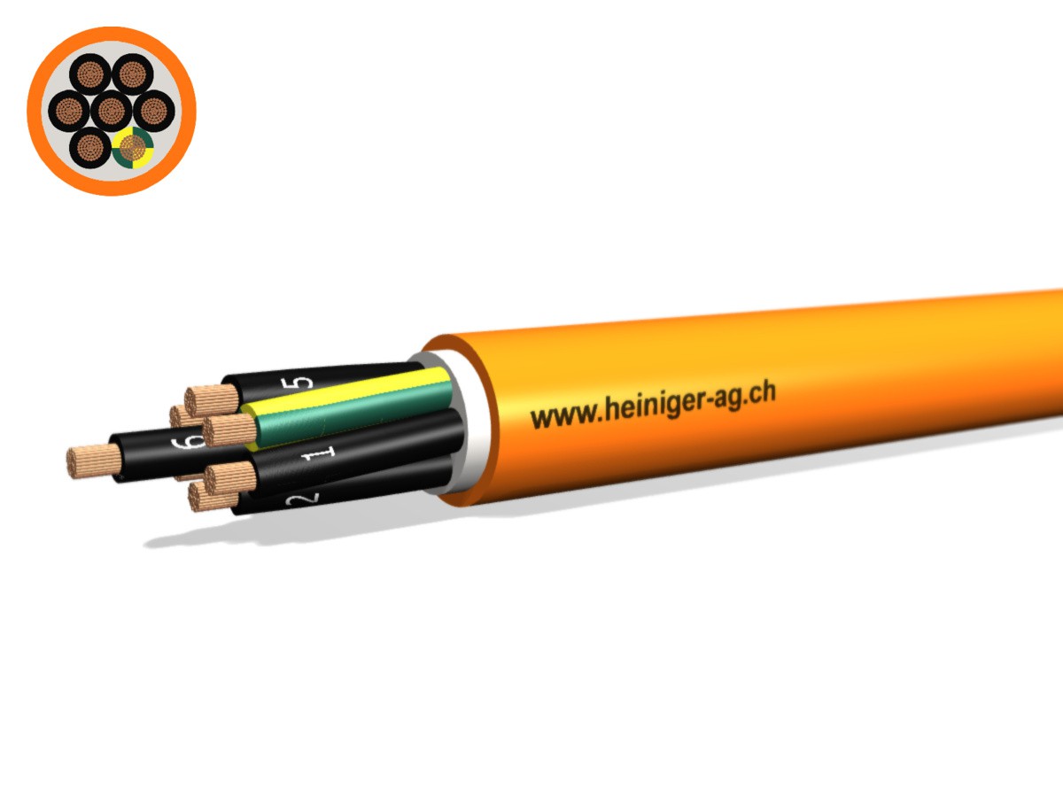 Câble de séc. FE180 E90 B2ca 7x10 LPE - san-hal non prop. flamme or/s1a,d1,a1