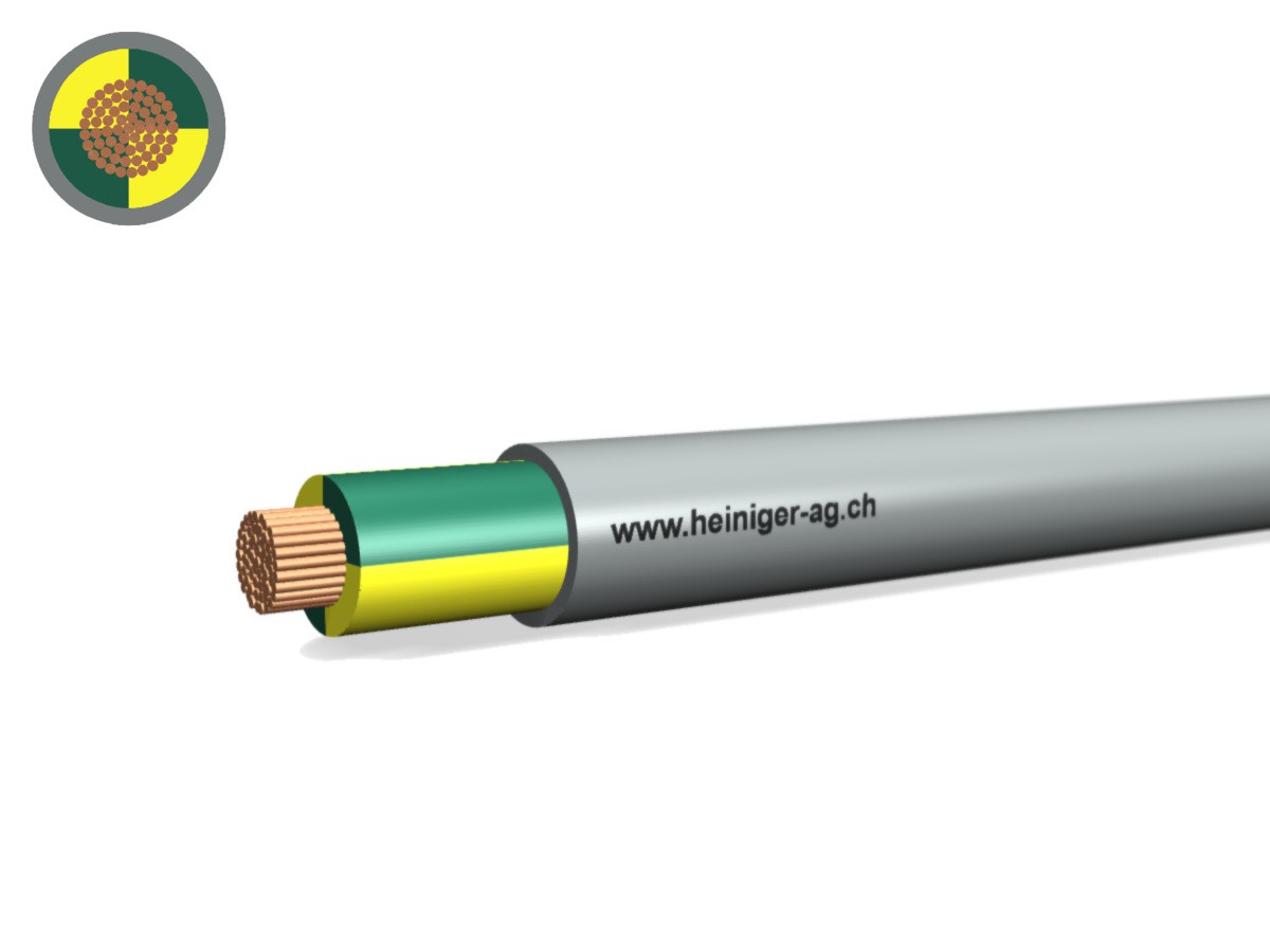 TT-Kabel Eca 1x25 PE PVC gr - Niederspannungs-Installat. Kabel 0.6/1kV