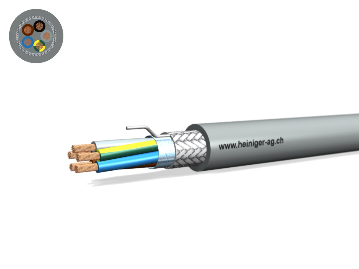 Câble commande Cca-flex C 5x1.50 JB gr - LiH(St)CH san-hal 0.6/1kV EN 50399