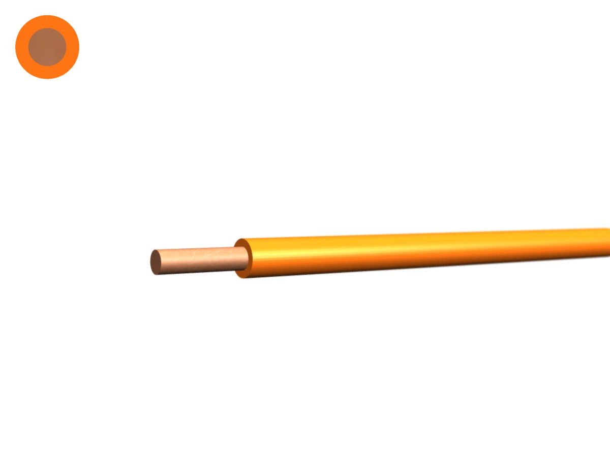 Fil de sonnerie Eca 0.8 orange - RAL2003 300/500V