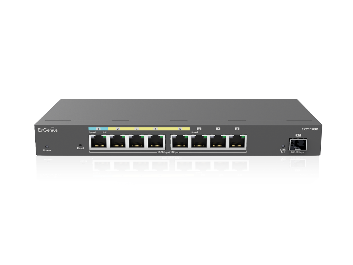 EnGenius EXT1105P, Managed Switch - 1x1000T PoE++ in / 4x1000 PoE+ out /