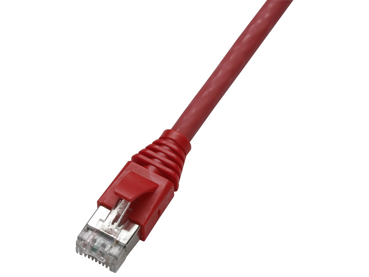 Unipatch 4P S/UTP CROSS RJ45 AMP 5.0m - Cat.5e câble/capot TLP sans-hal rouge