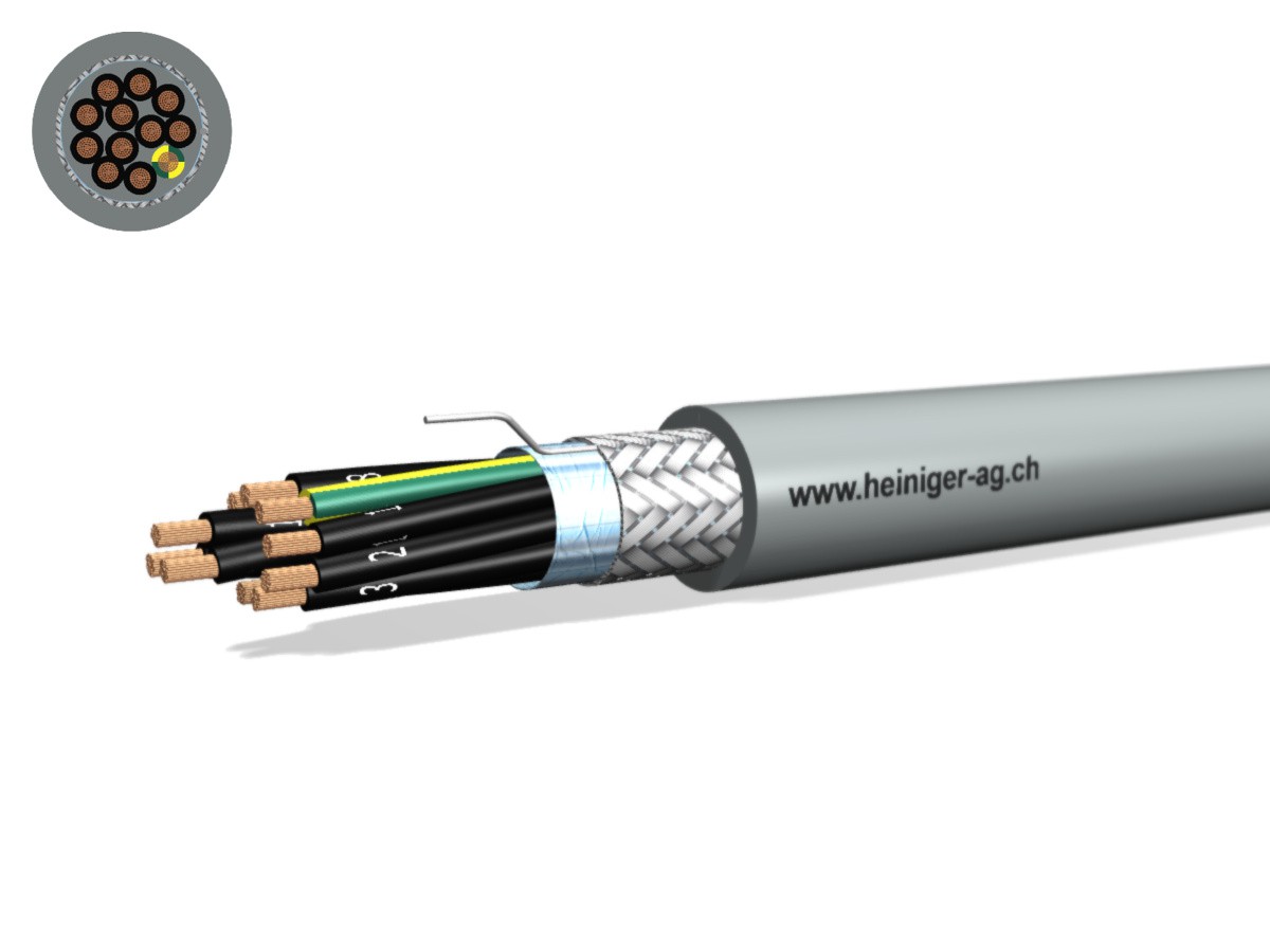 Steuerkabel Cca-flex C 12x2.50 JZ gr - LiH(St)CH hal-frei 0.6/1kV EN 50399