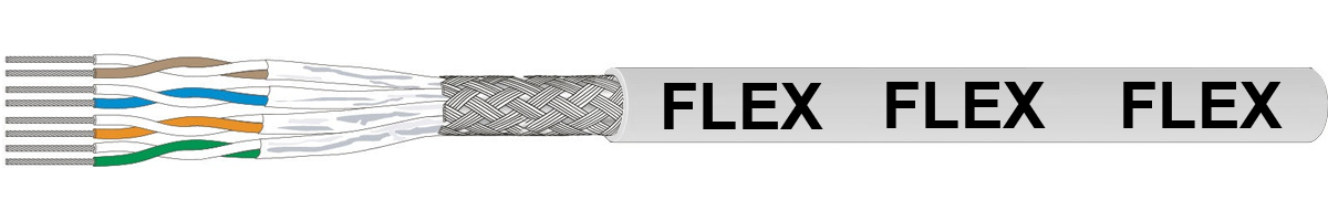 CU 7702 flex TC S/FTP 4x2x0.13 blanc - 4P FRNC/LSOH 862MHz Cat.7, Dca