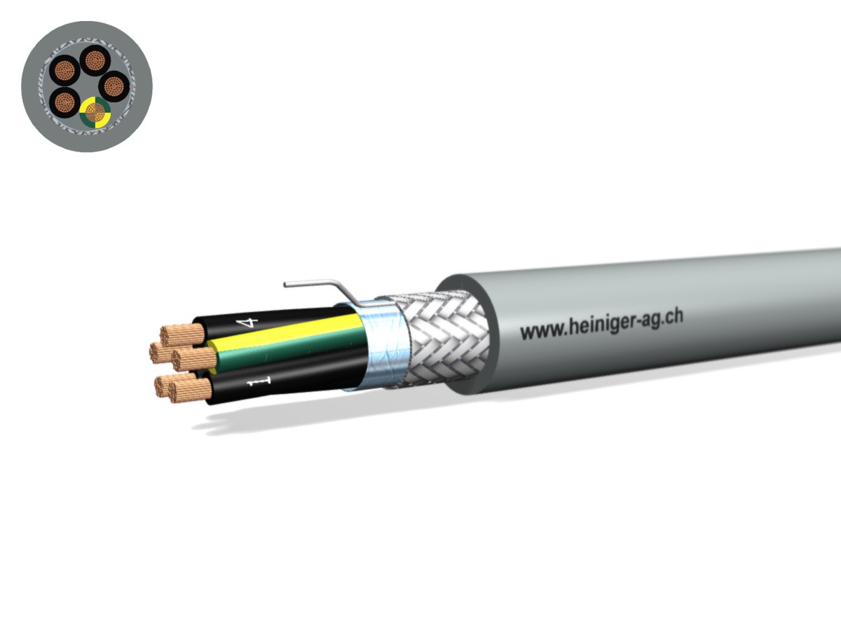 Câble commande Cca-flex C 5x4 JZ gr - LiH(St)CH san-hal 0.6/1kV EN 50399