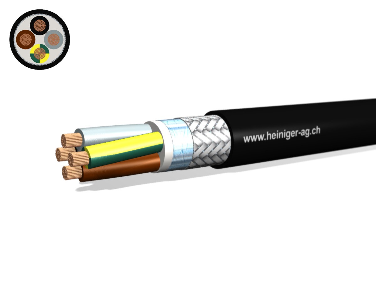 Câble de moteur san-hal flex 4x25 - LPE 2XSLCHK nr 70°C 0.6/1kV HD 308 S2