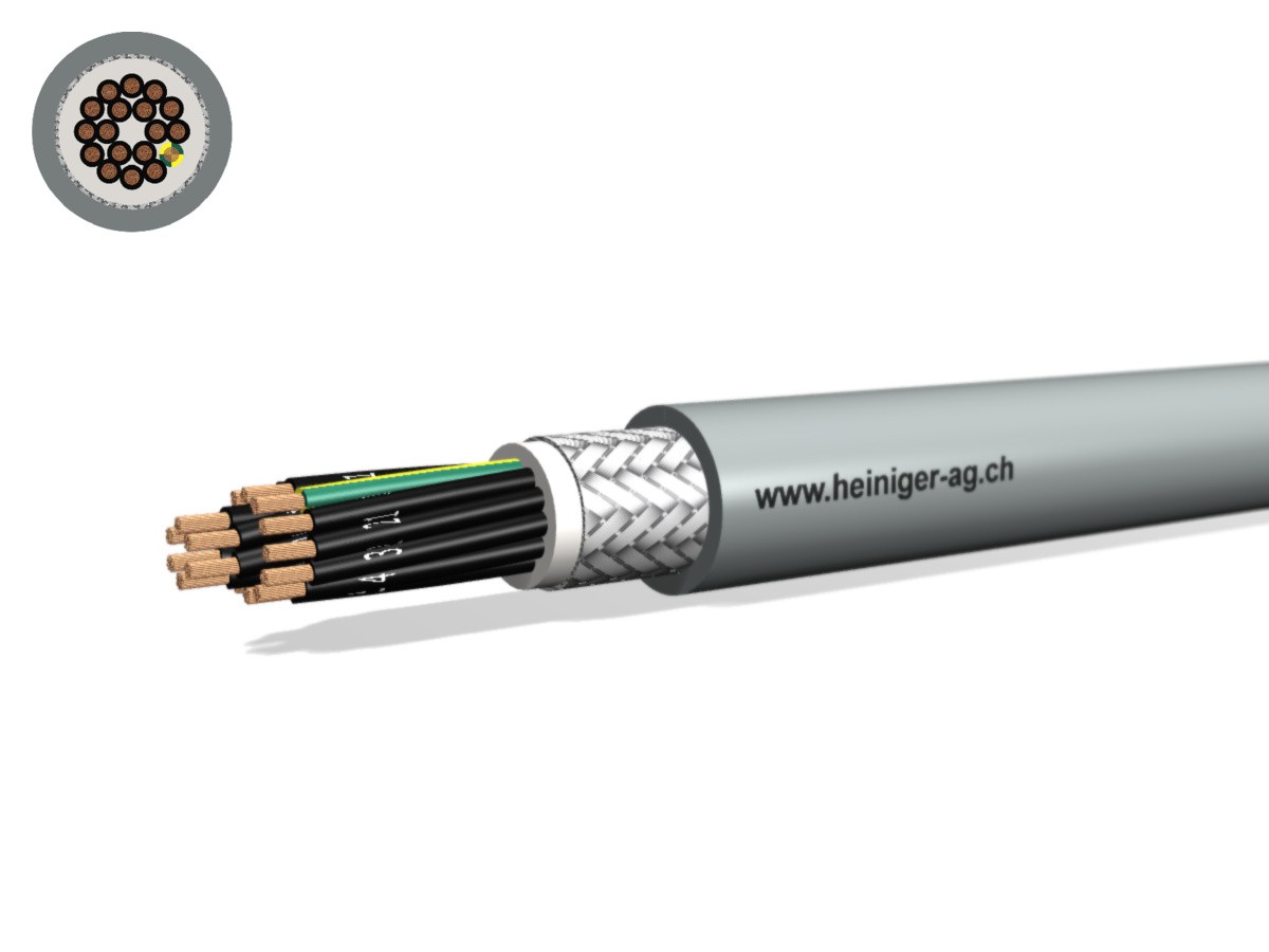 Câble PVC-PUR C 18x1.50 JZ num gr - 300/500V