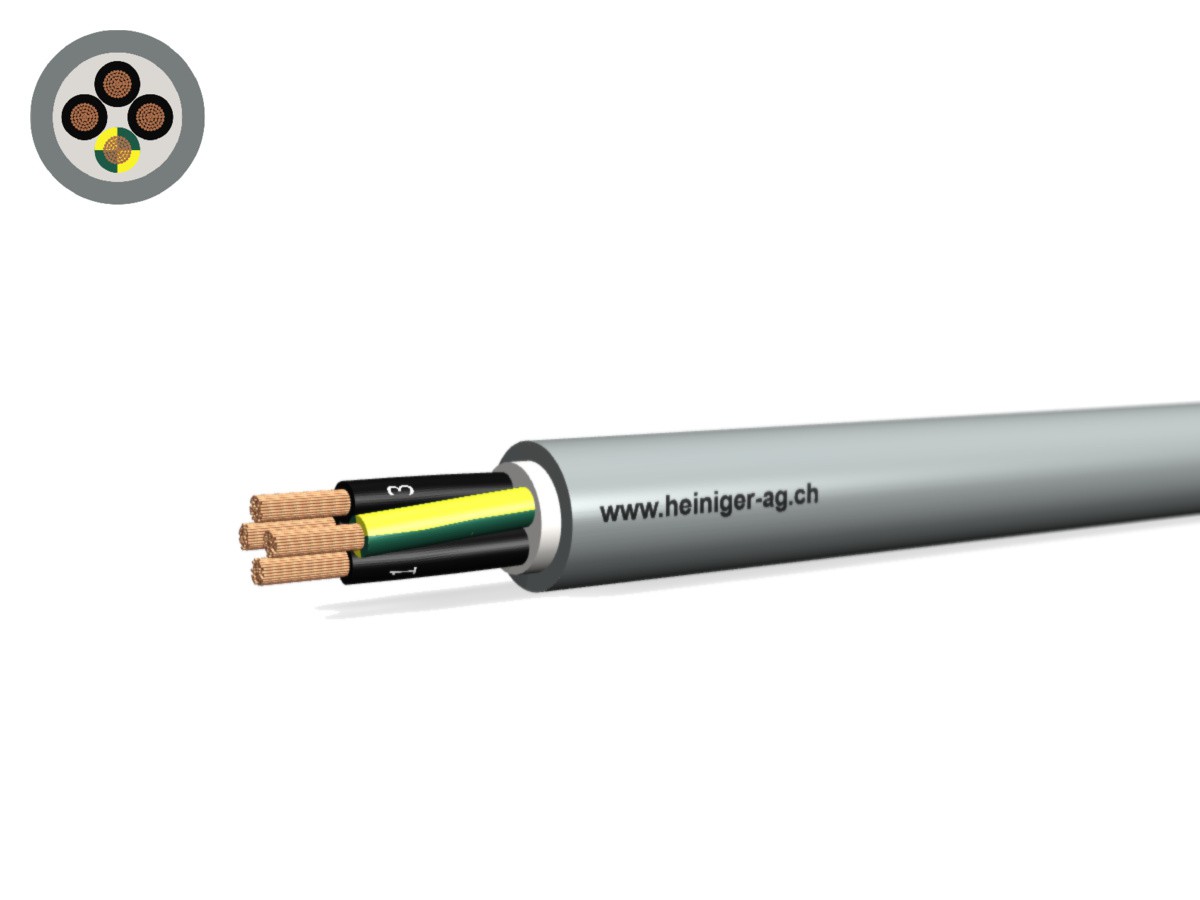 Câble PVC-PUR 4x1.00 JZ num gr - 300/500V