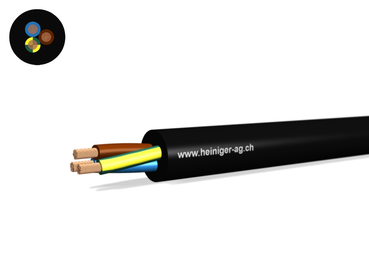 Td Apparate-Kabel Eca 3G2.50 LNPE sw - RAL9005 H05VV-F 300/500V HD 308 S2