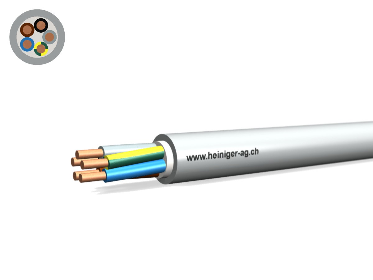 Câble FE0D Dca san-hal 5x1.50 LNPE - non propag. de flamme grc 0.6/1kV