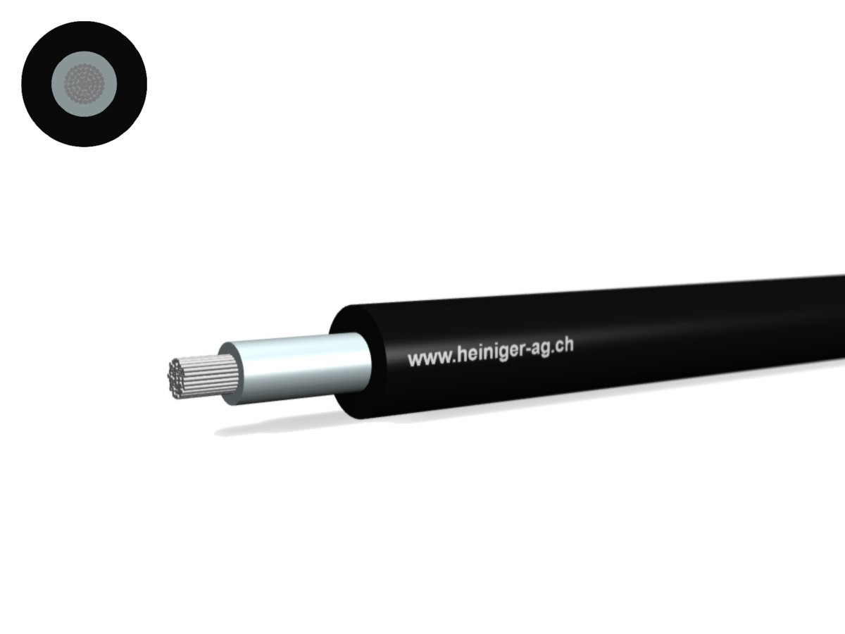 Sonder-Gummiaderleitung Eca 1x6 - NSGAFöU sw 1.8/3.0kV