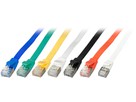Slimpatchkabel Kat.6A U/FTP 0.5m - PVC, paargeschirmt, ultraflach, weiss