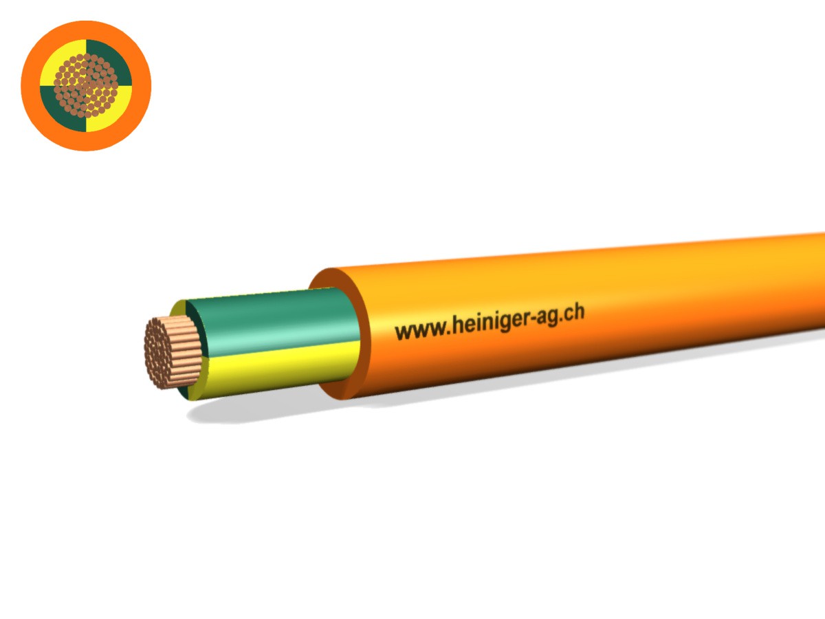 EPR-PUR unipolaire 1x70 PE=jn-vt or - S07BQ-F 450/750V