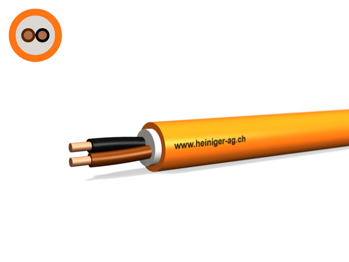 Câble de sécurité FE180 E90 2x2.50 L - PYROFIL san-hal non propag. de flamme or