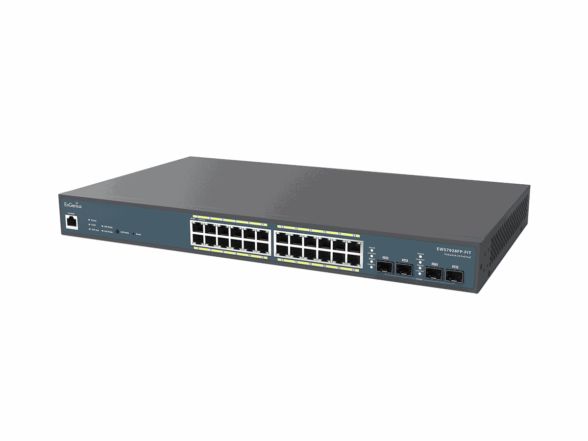 EnGenius EWS7928FP-FIT - Switch, PoE+, 24x1000T + 4xSFP, 410W