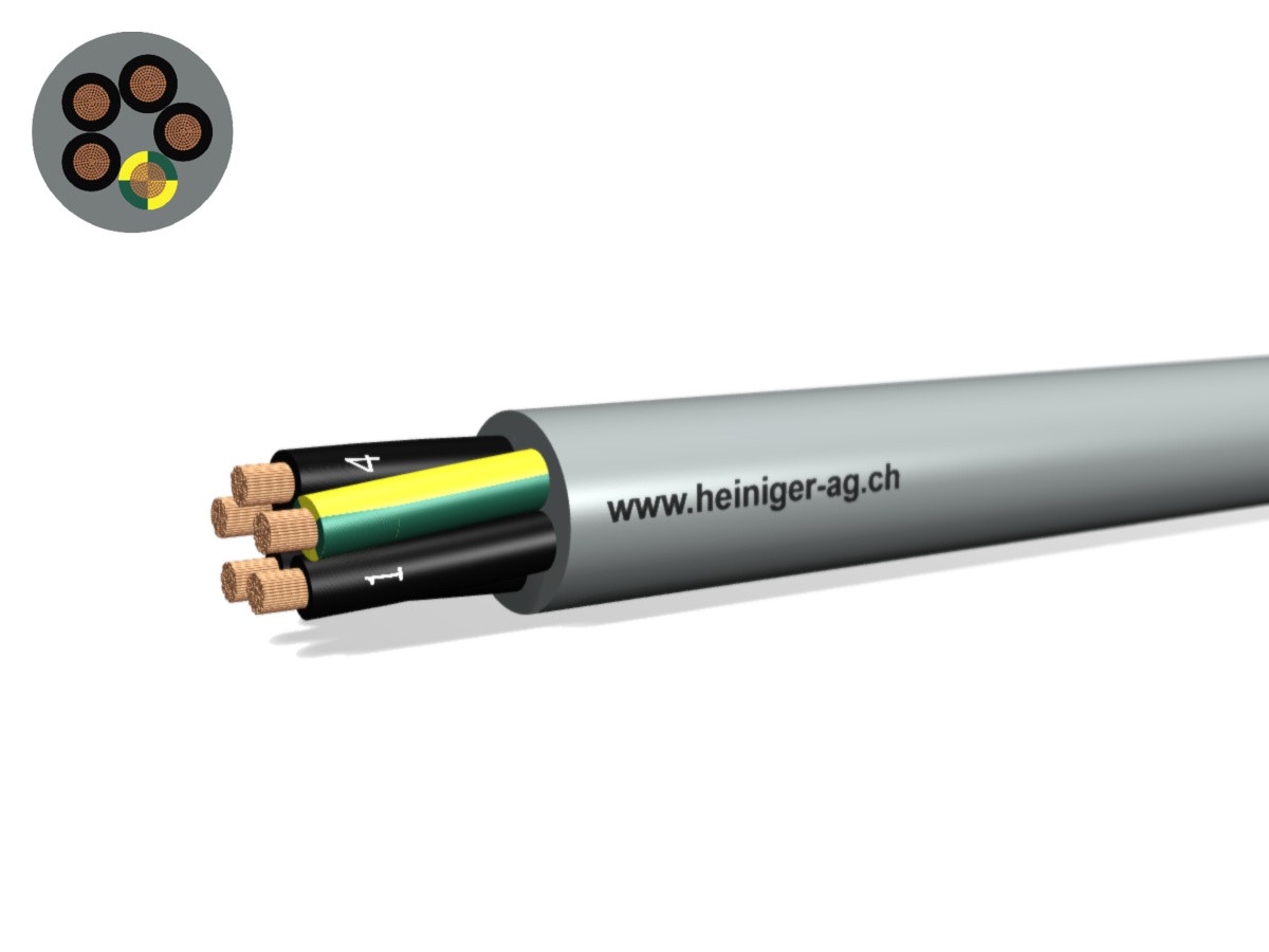 Steuerkabel halogenfrei 5x10 JZ gr - PUR UV-beständig -40°C 300/500V