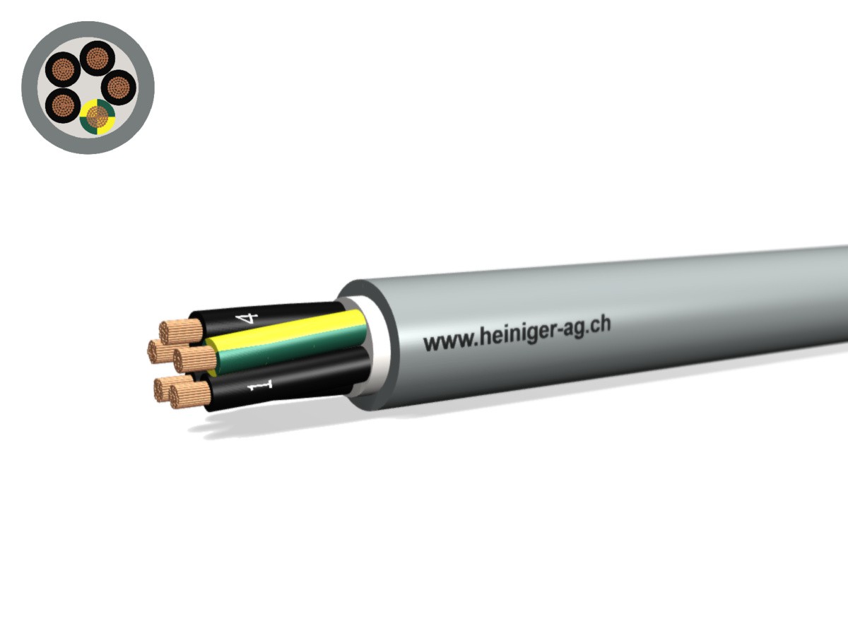 Steuerkabel Cca-flex 5x6 JZ gr - LiHH hal-frei 0.6/1kV EN 50399