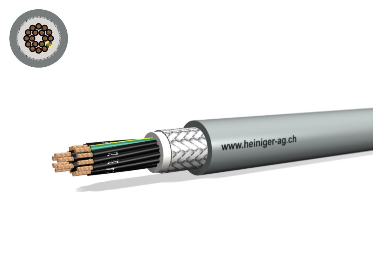 Câble PVC-PUR C 18x1.00 JZ num gr - 300/500V