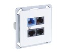 R&M HWS boîtier Bus 4xRJ45/u D/A UP - Plaque Gr.1
