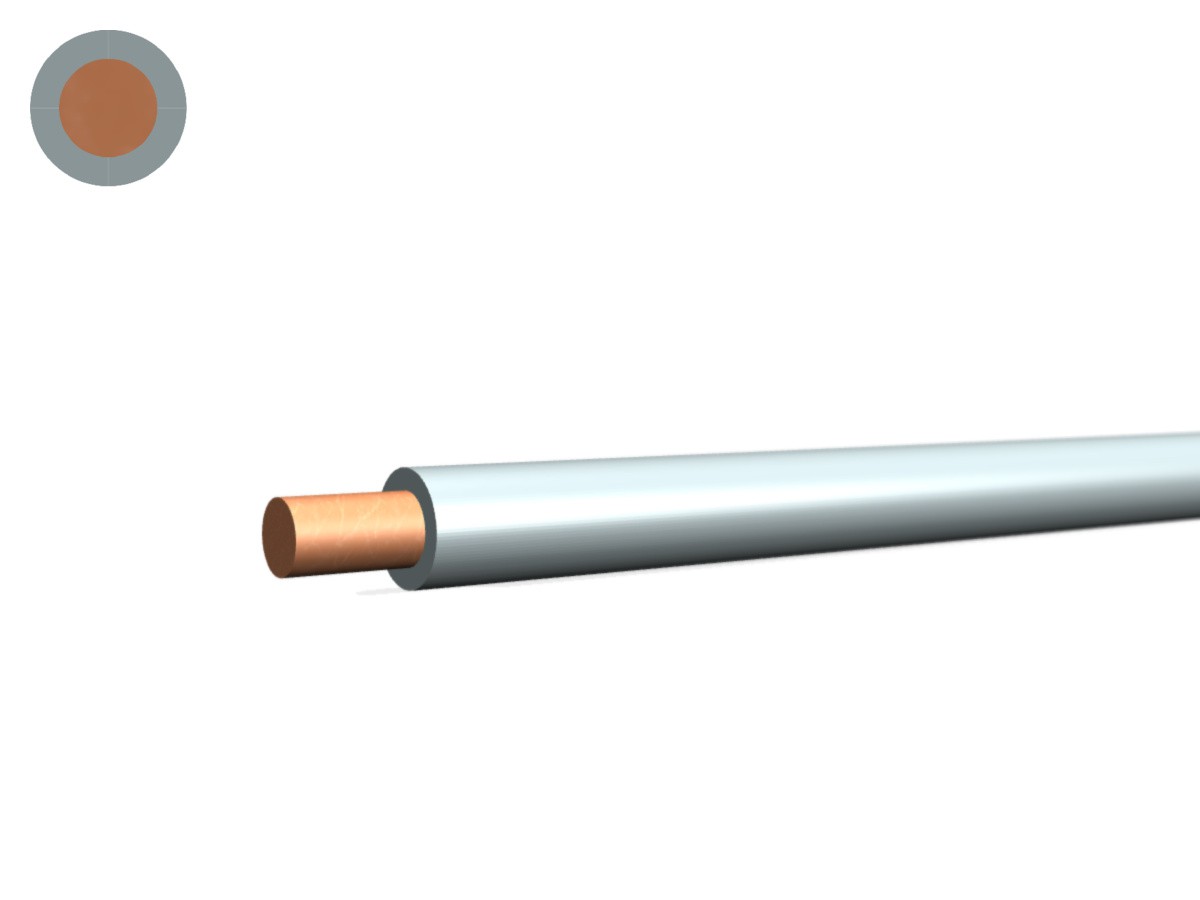 Fil T Eca 4 PVC gris - 450/750V H07V-U